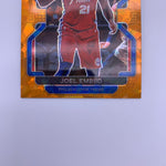 Joel Embiid 2021-22 Panini Prizm Orange Ice/Red White Blue Lot