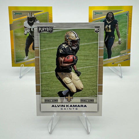 Alvin Kamara 2017 Panini Playoff Rookies Goal Line Parallel