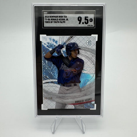 SGC 9.5 Ronald Acuna Jr 2018 Bowman High Tek Tides of Youth /99