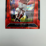 Bukayo Saka 2020-21 Panini Prizm Premier League Red Cracked Ice