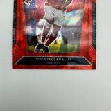 Bukayo Saka 2020-21 Panini Prizm Premier League Red Cracked Ice