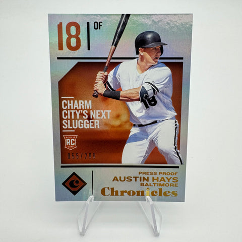 Austin Hays 2018 Panini Chronicles RC Press Proof /299