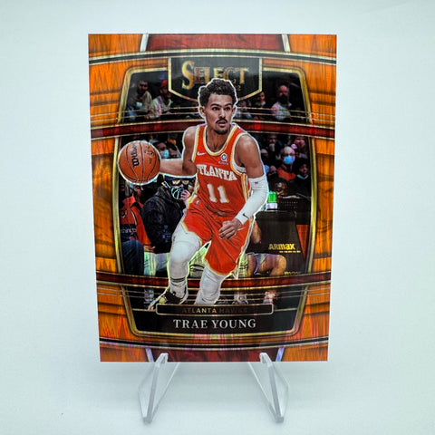 Trae Young 2021-22 Panini Select Orange Flash Prizm