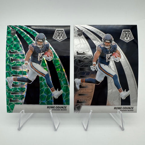 Rome Odunze 2024 Panini Mosaic Elevate RC Green Mosaic Prizm