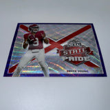 Bryce Young 2022 Leaf Metal State Pride Purple Wave Prizm