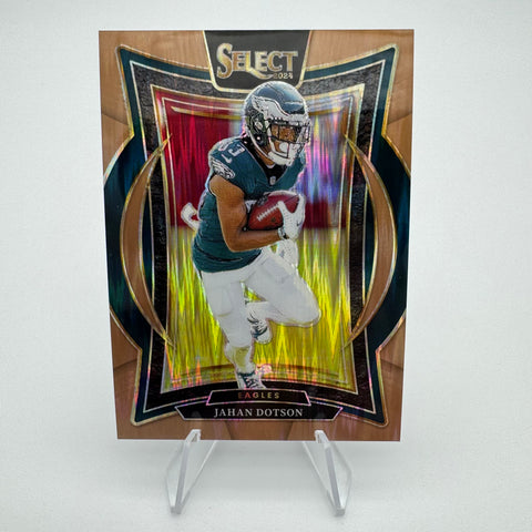 Jahan Dotson 2024 Panini Select Copper Shock Prizm /299