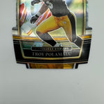 Troy Polamalu 2020 Panini Select Yellow Black Prizm Die Cut