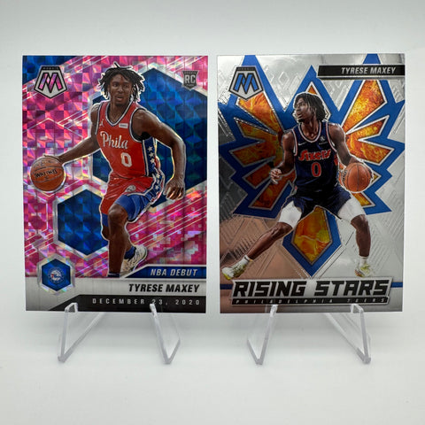Tyrese Maxey 2020-21 Panini Mosaic RC Pink Camo Prizm