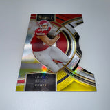 Travis Kelce 2023 Panini Select Red Yellow Prizm Die-Cut