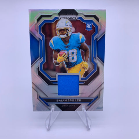 Isaiah Spiller 2022 Prizm Premier Rookie Jersey Silver Prizm