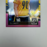 TJ Watt 2017 Panini Optic Rookie Card Pink Prizm