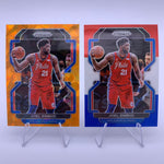 Joel Embiid 2021-22 Panini Prizm Orange Ice/Red White Blue Lot