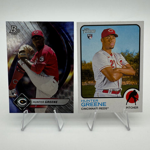 Hunter Greene 2022 Bowman Platinum RC Ice Foil