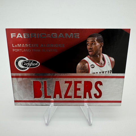 LaMarcus Aldridge 2011 Panini Totally Certified Fabric of the Game /299