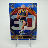 Stephen Curry 2021-22 Panini Select Numbers Blue Prizm