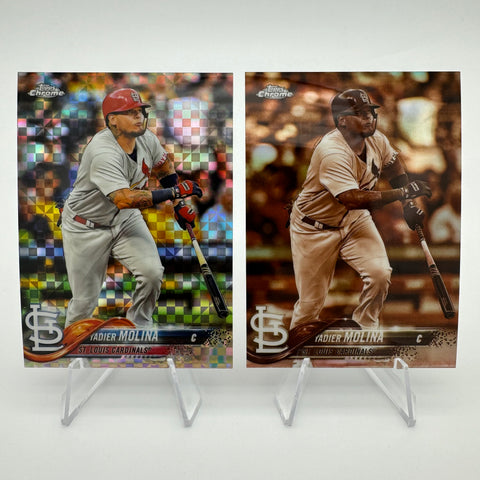 Yadier Molina 2018 Topps Chrome Xfractor/Sepia Refractor Lot