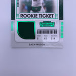 Zach Wilson 2021 Panini Contenders Rookie Ticket Variation