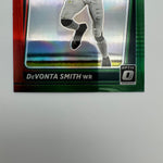 DeVonta Smith 2021 Panini Optic Rated Rookie Preview Red Green Prizm