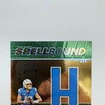 Justin Herbert 2022 Donruss Elite Spellbound Green Letter H