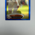 Tim Lincecum 2012 Topps Chrome Blue Refractor /199