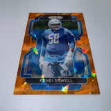 Penei Sewell 2021 Panini Prizm RC Orange Cracked Ice