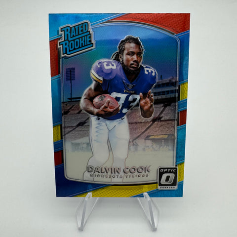 Dalvin Cook 2017 Panini Optic Rated Rookie Red Yellow Prizm