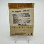 Alex Rodriguez/Sammy Sosa 2003 Fleer Box Score Press Clippings /250