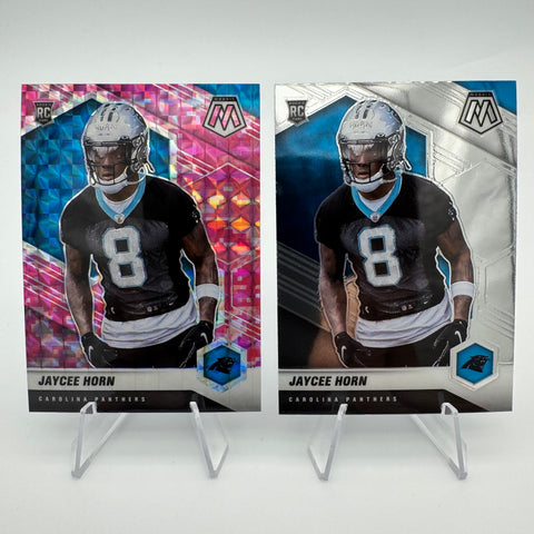 Jaycee Horn 2021 Panini Mosaic RC Pink Camo Prizm