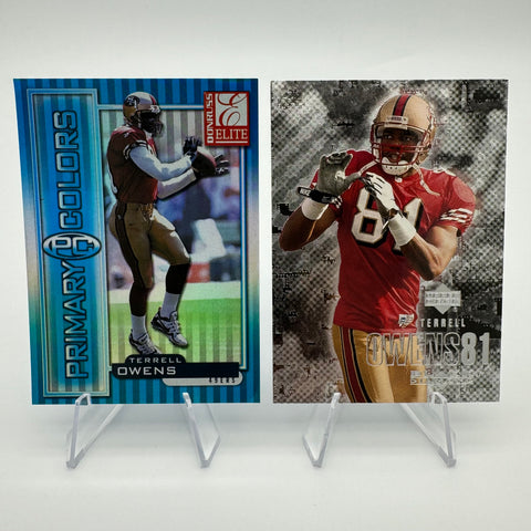 Terrell Owens 1999 Donruss Elite Primary Colors Blue /950