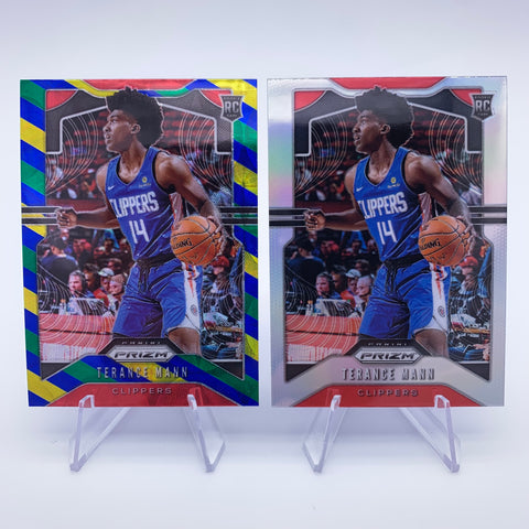 Terance Mann 2019-20 Panini Prizm Choice RC Blue Yellow Green Scope Prizm