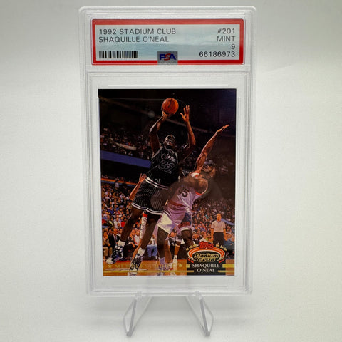 PSA 9 Shaquille O'Neal 1992-93 Topps Stadium Club RC Members Choice