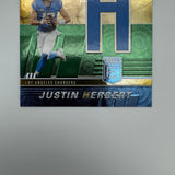Justin Herbert 2022 Donruss Elite Spellbound Green Letter H