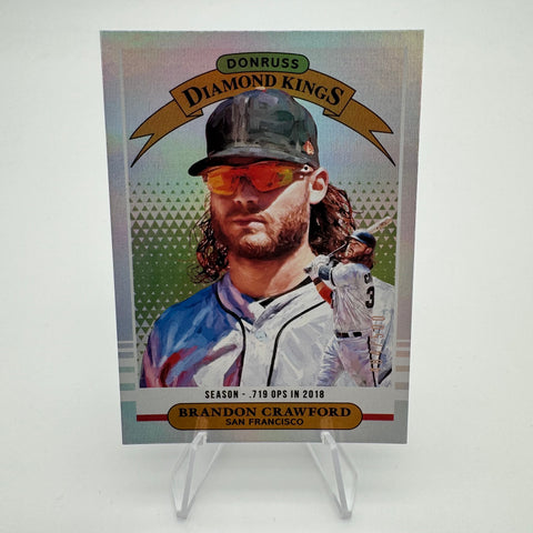 Brandon Crawford 2019 Panini Donruss Diamond Kings Stat Line /500