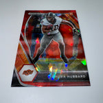 Chuba Hubbard 2021 Panini Prizm Draft Picks RC Red Cracked Ice