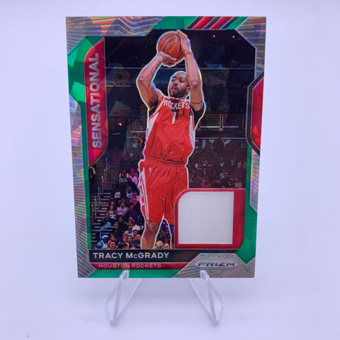 Tracy McGrady 2020-21 Panini Prizm Sensation Patch Green Ice /56