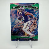 Justin Jefferson 2024 Panini Prizm Fireworks Green Wave Prizm