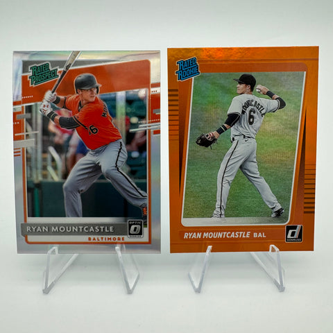 Ryan Mountcastle 2020-2021 Donruss Optic Silver Prizm/Orange Holo Rookie Lot