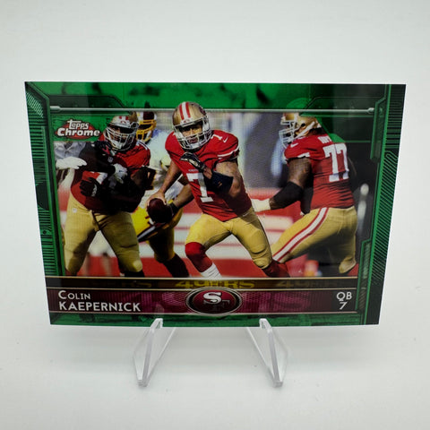 Colin Kaepernick 2015 Topps Chrome Green Refractor