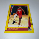Jalen Green 2021-22 Donruss Rated Rookie Yellow Flood