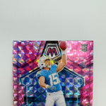 Ladd McConkey 2024 Panini Mosaic RC Pink Camo Prizm
