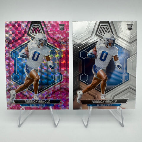 Terrion Arnold 2024 Panini Mosaic Rookies Pink Camo Prizm