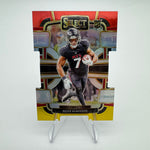 Bijan Robinson 2023 Panini Select RC Red Yellow Prizm Die Cut