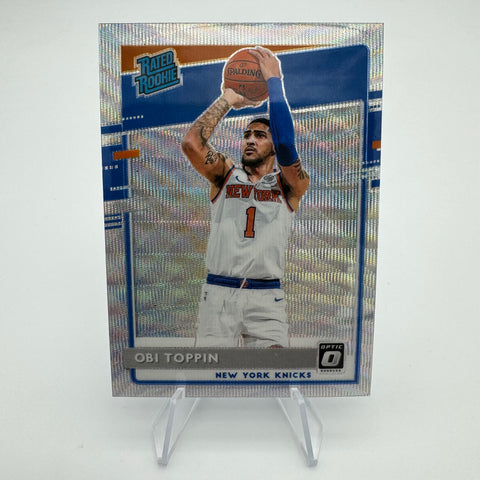 Obi Toppin 2020-21 Panini Optic Rated Rookie Silver Wave Prizm