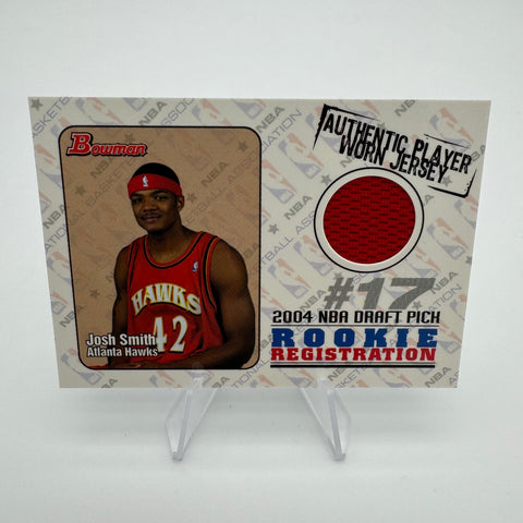 Josh Smith 2004 Bowman Rookie Registration Relic