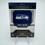 Russell Wilson 2019 Panini Playbook Fabled Fabric Prime /49