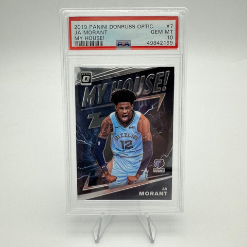 PSA 10 Ja Morant 2019-20 Panini Optic RC My House