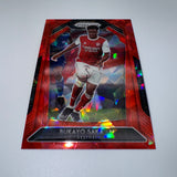 Bukayo Saka 2020-21 Panini Prizm Premier League Red Cracked Ice