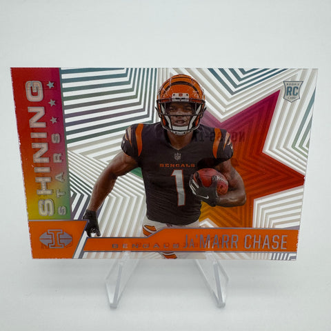 Ja'Marr Chase 2021 Panini Illusions RC Shining Stars Emerald