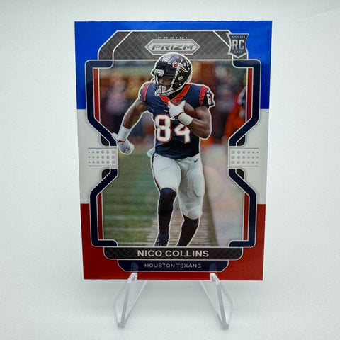 Nico Collins 2020-21 Panini Prizm RC Red White Blue Prizm