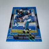 Chuba Hubbard 2021 Panini Playbook RC Blue Shimmer